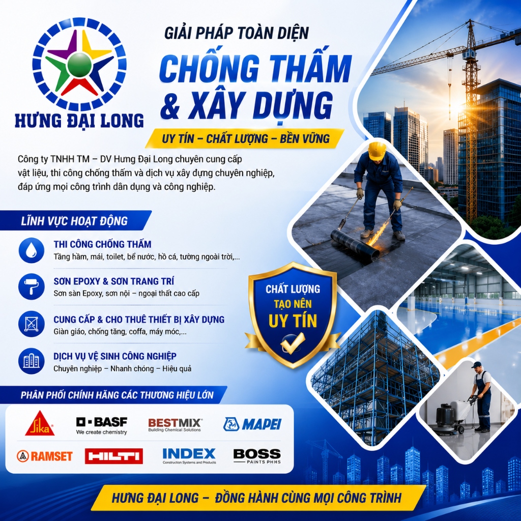 Giải Pháp Toàn Diện Chống Thấm & Xây Dựng Hưng Đại Long